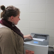 4 full size printers are in our lab to try and keep up with student needs.